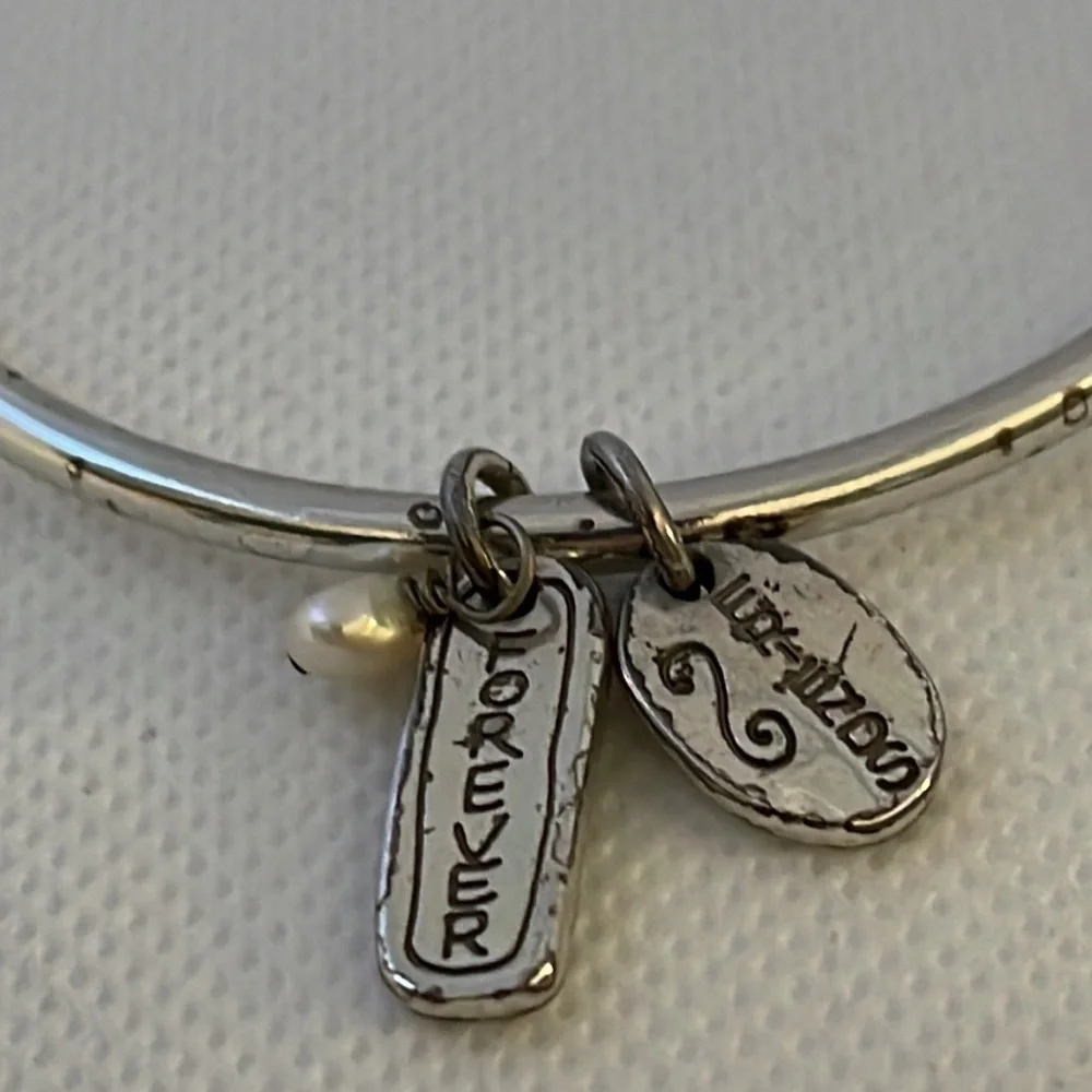 Brighton and Alex & Ani Silver Bangle Bracelets Cross, Cupcake, Friends Forever